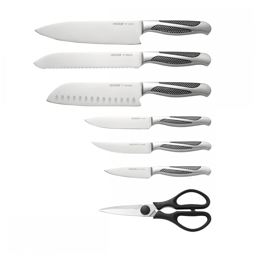 Oneida 14 Piece Knife Set with Built-in Sharpener LON01